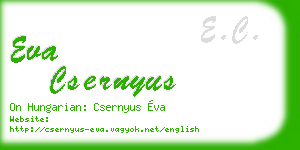 eva csernyus business card