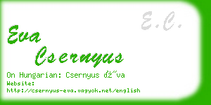 eva csernyus business card